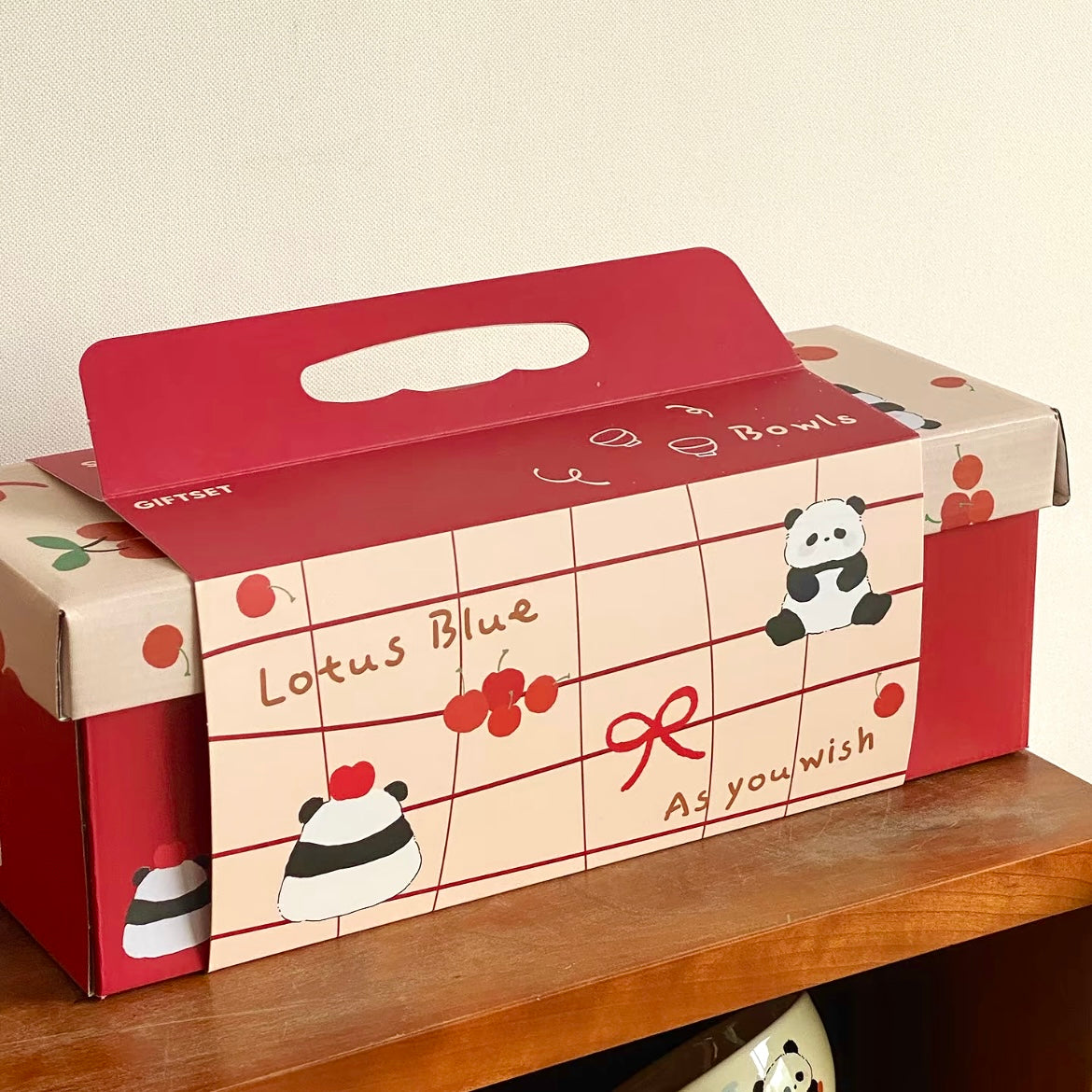 Lucky Panda Ceramic Bowl Gift Set - Set of 5