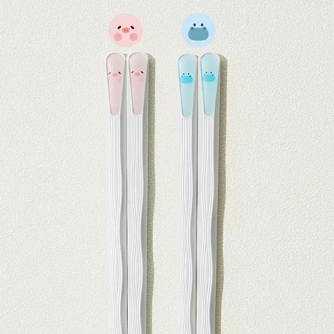 Animal Party Alloy Chopsticks Set - Dishwasher Safe