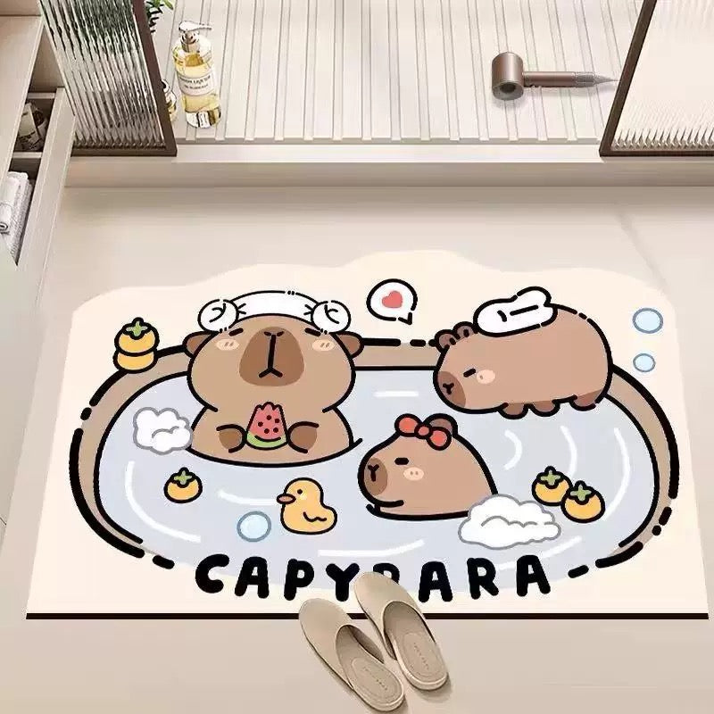 Capybara Shower Bathroom Absorbent Mat - Size 40x60cm / 50x80cm