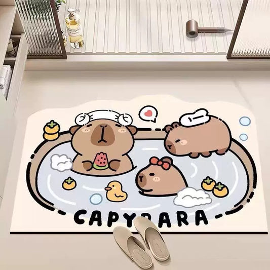 Capybara Shower Bathroom Absorbent Mat - Size 40x60cm / 50x80cm