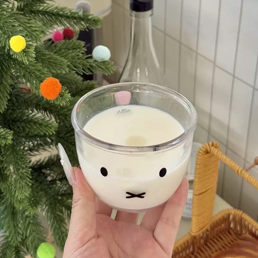 Bunny Face Mini Glass Dessert Cup – Set of 2 | 260ML