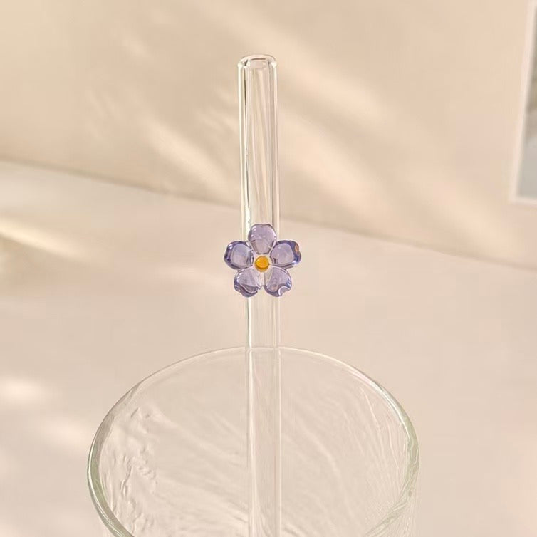 Reusable Decorative Glass Straw - 4 Styles