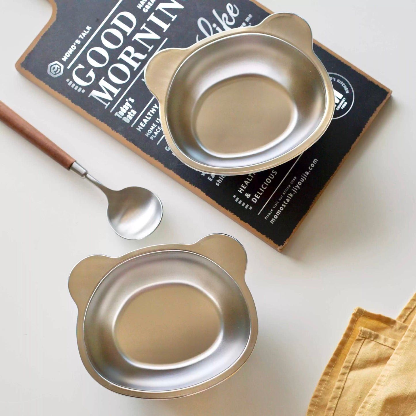 Bear-Shaped Stainless Steel Bowl