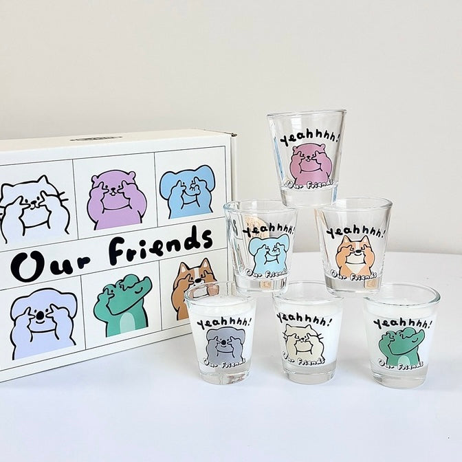 Cute Animal Shot Glass Gift Set – Set of 6, 50ML, Fun & Adorable Glassware for Parties