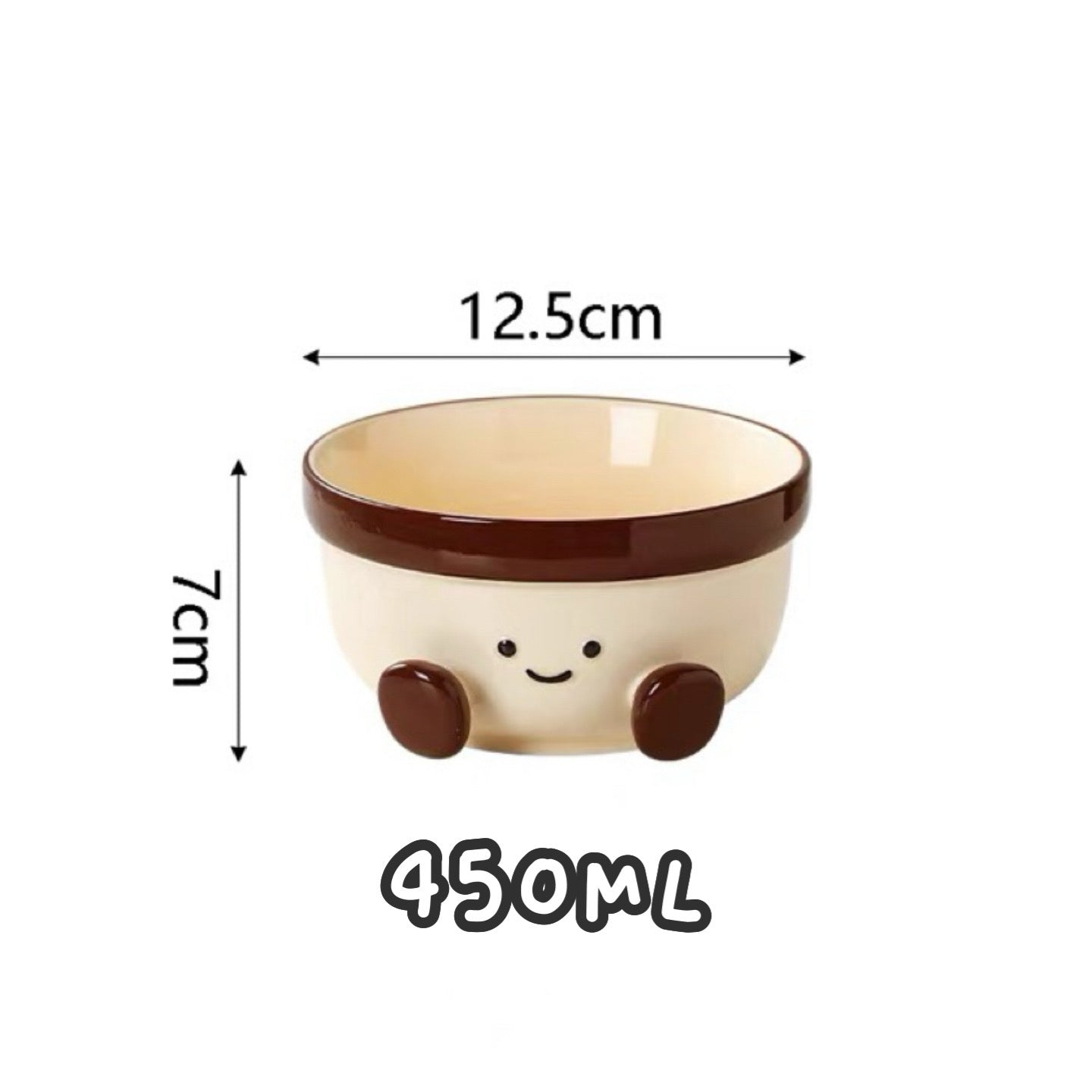 Cute Footed Ceramic Bowl – 450ML &800ML