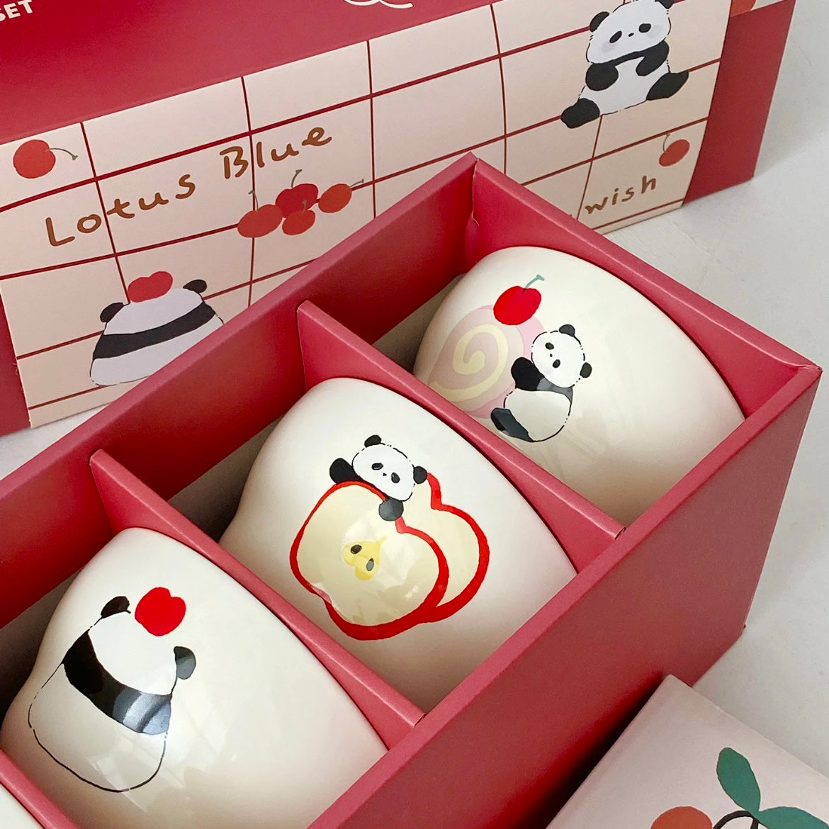 Lucky Panda Ceramic Bowl Gift Set - Set of 5