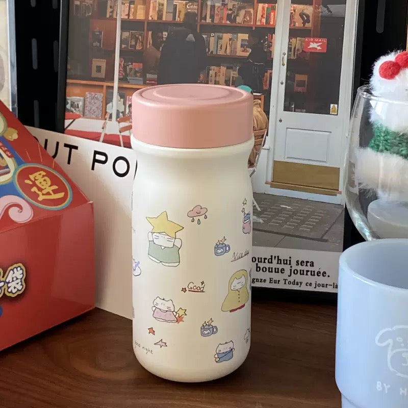 Sleepy Cat Stainless Steel Insulated Bottle – 300ML