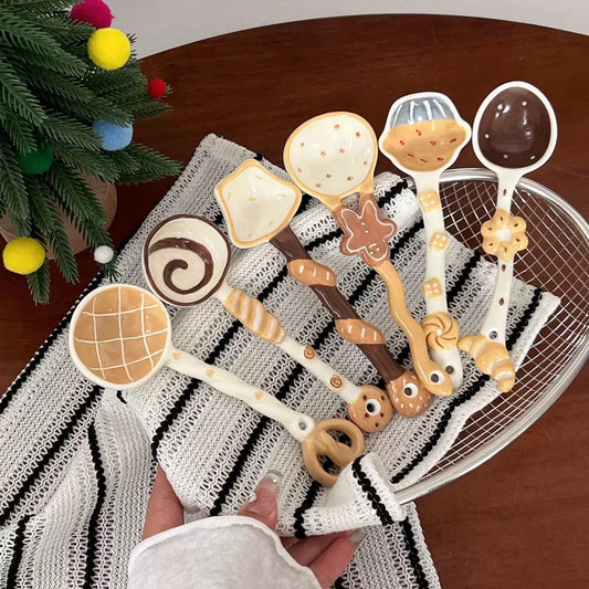 Kawaii Dessert Ceramic Spoon - 6 Styles