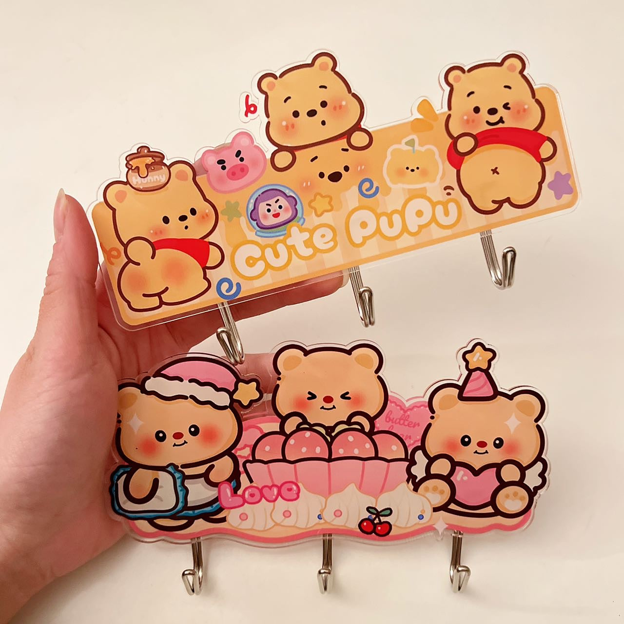 Cute Acrylic Wall Hooks – No-Drill, Strong Hold