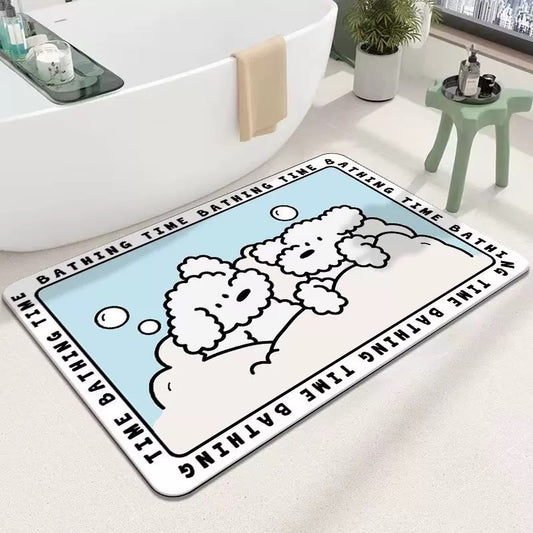 Shower Dogs Bathroom Absorbant Mat - Size 40x60cm / 50x80cm