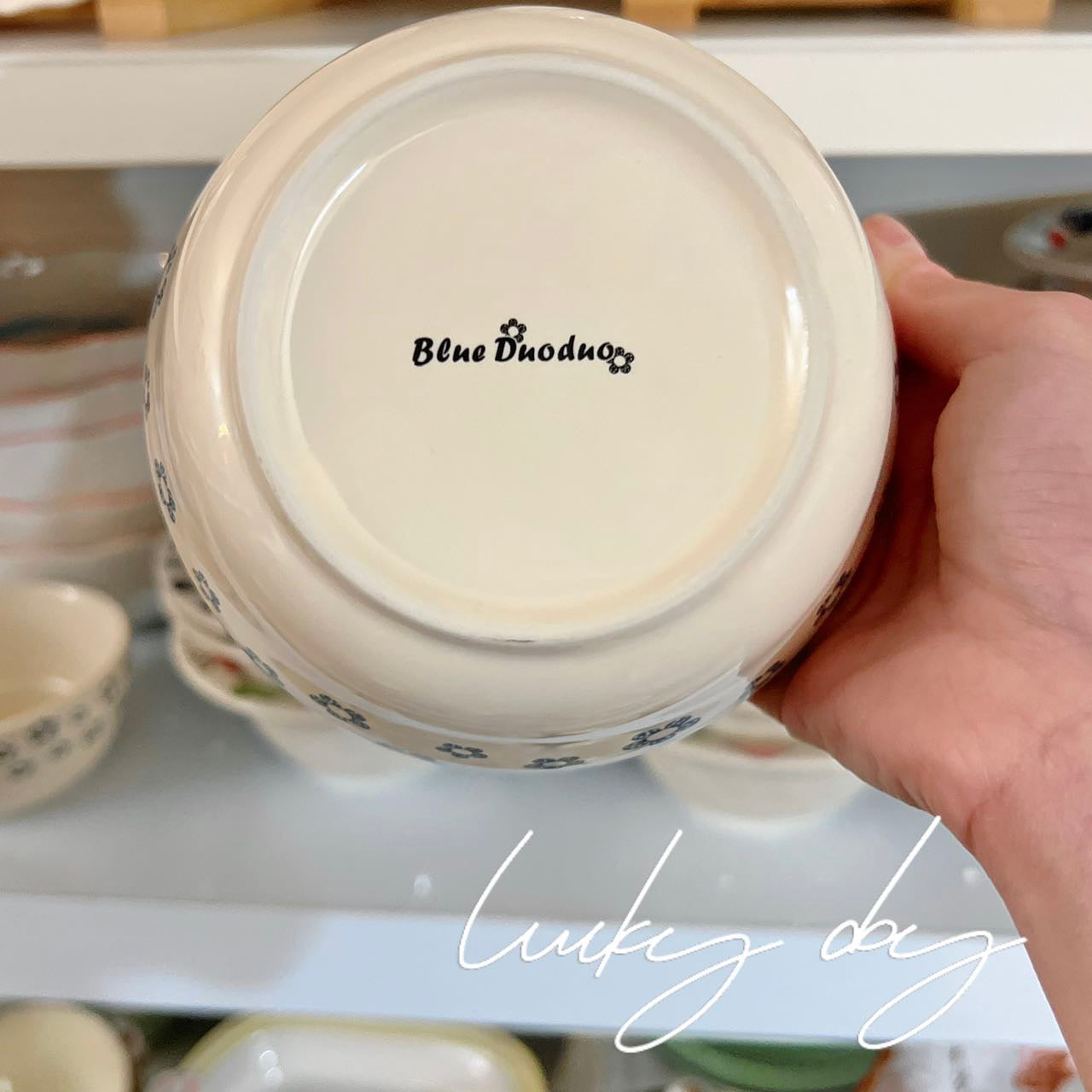 Blue Blossom Ceramic Cereal Bowl, 5-Inch