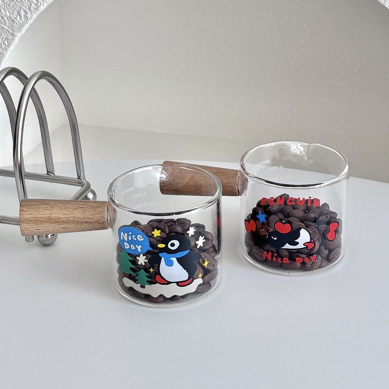 Penguin Glass Measuring Cup with Handle – 100mML