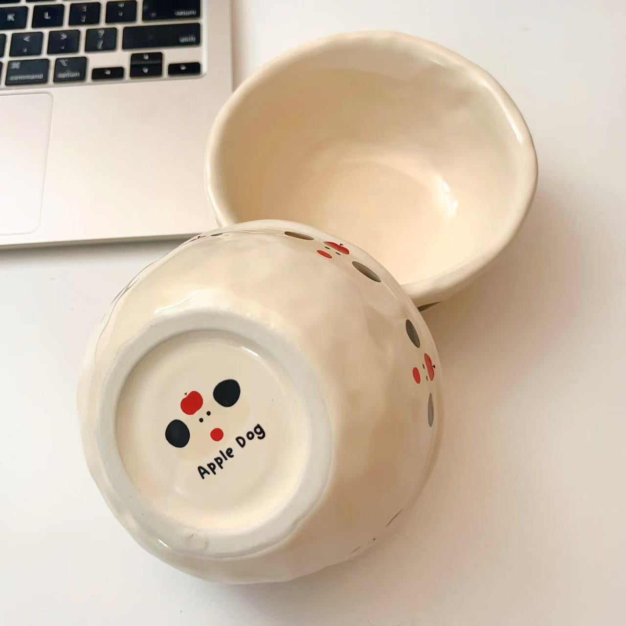 Apple Dog Ceramic Cereal Bowl – 330ML