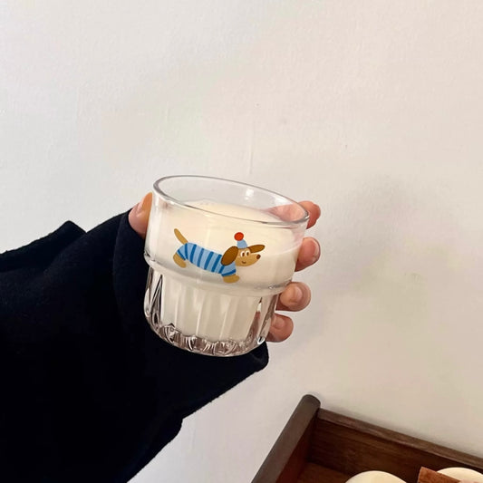 Dachshund Mini Glass Cup – 260ML Capacity