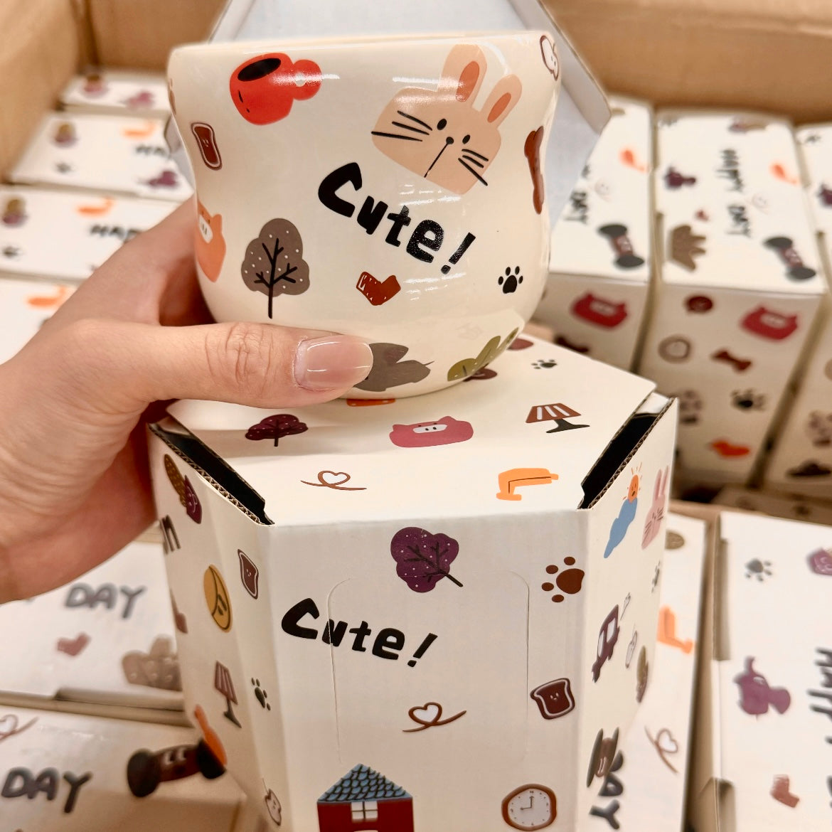 Moon Dog Ceramic Mug - 330ML with Gift Box