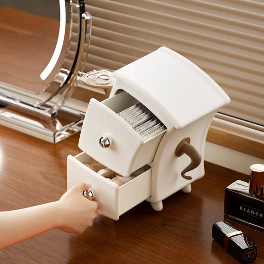 Cute Hands-on-Hips Storage Drawer Organizer - 2 Drawers