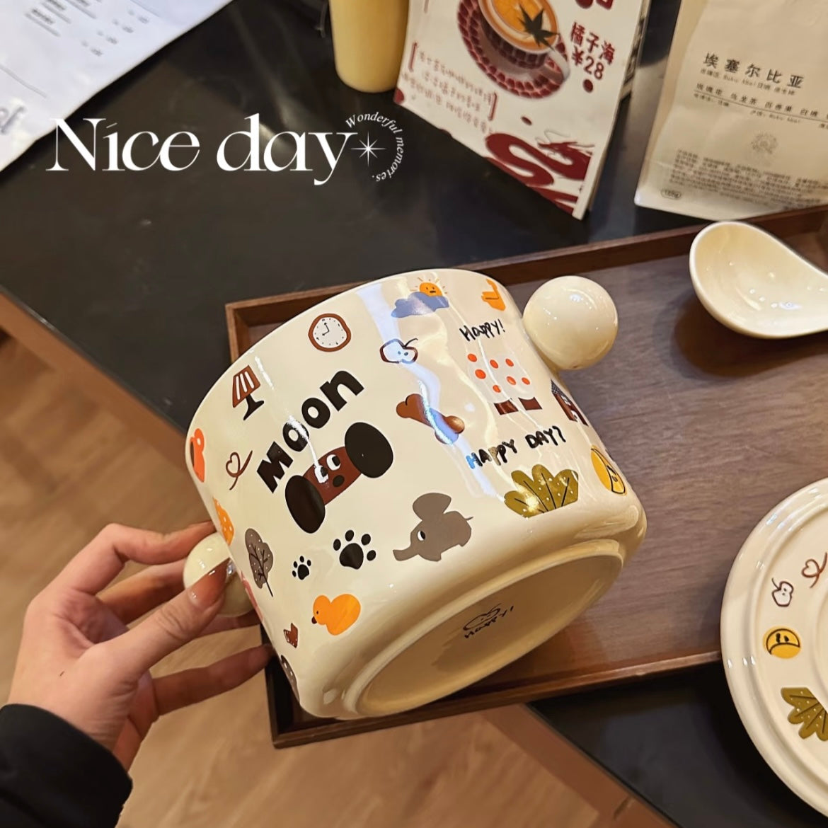 Moon Dog Extra-Large Ceramic Bowl | 1750ML Capacity