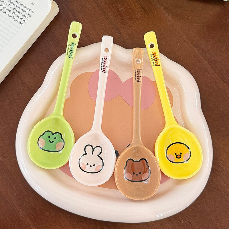 Brown Bear Family Ceramic Spoon | 4 Styles
