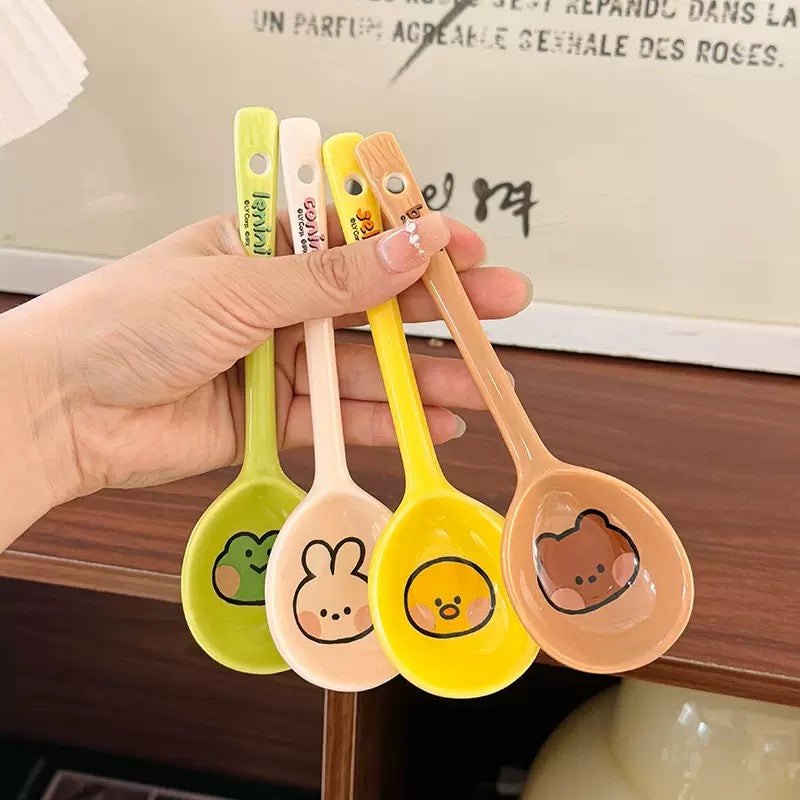 Brown Bear Family Ceramic Spoon | 4 Styles