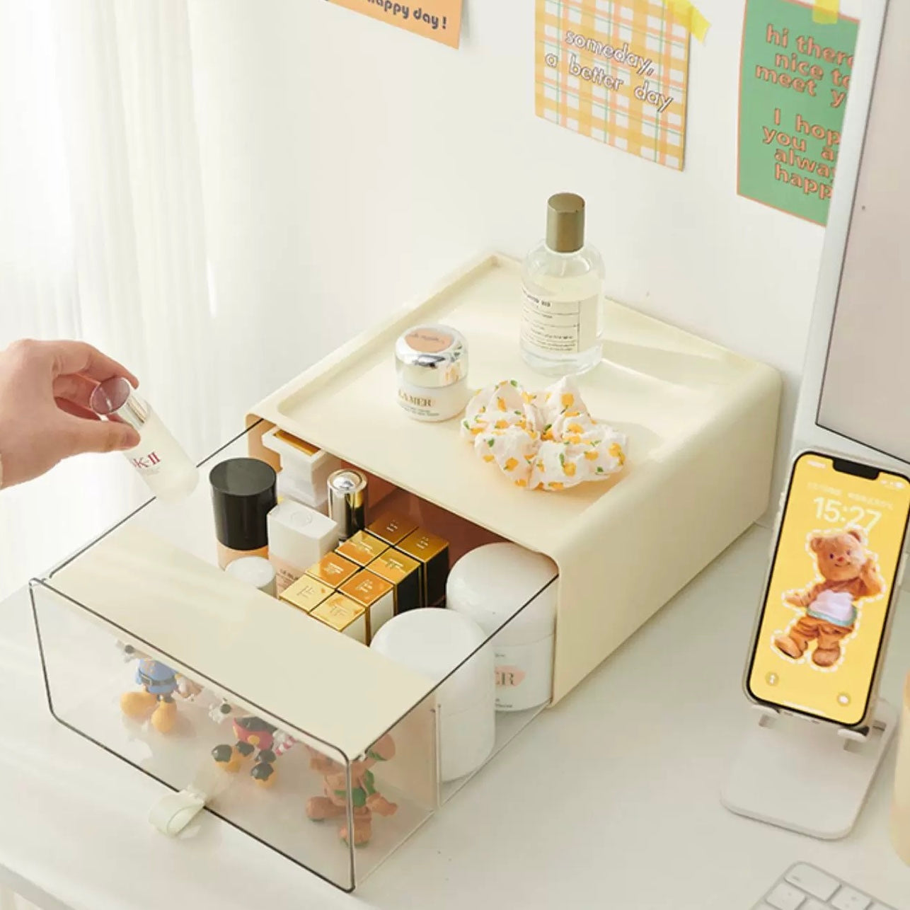 Cute Blind Box Display Drawer – Stackable Organizer for Pop Mart & Collectible Figurines