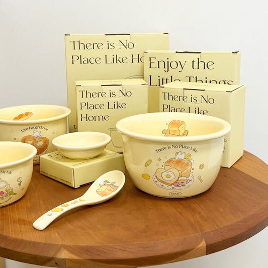 Bread Bunny & Bagel Bunny Series Tableware Gift Box - Six-Piece Set | Gift-Worthy