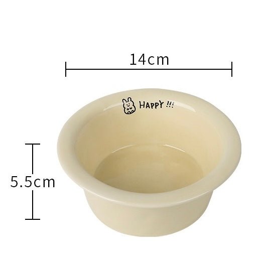 Creamy Doodle-style Ceramic Bowl - 330ML & 730ML