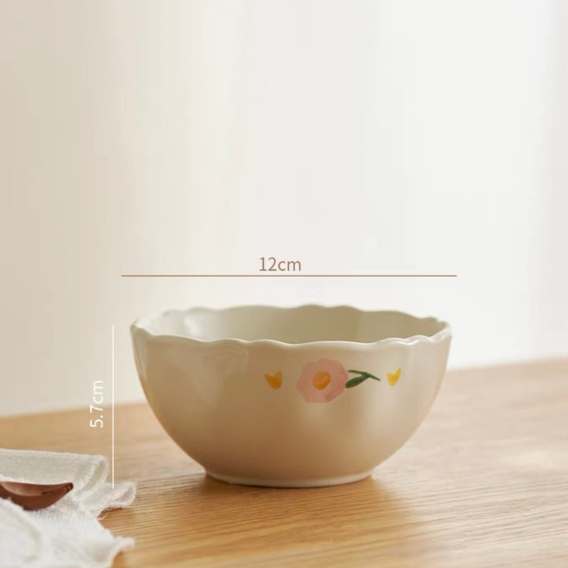 Creamy White Floral Series Ceramic Dinnerware Set