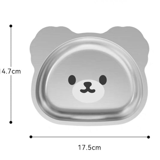 Cute Bear Stainless Steel Plate | 304 Stainless Steel | Dishwasher Safe - Wuli Home