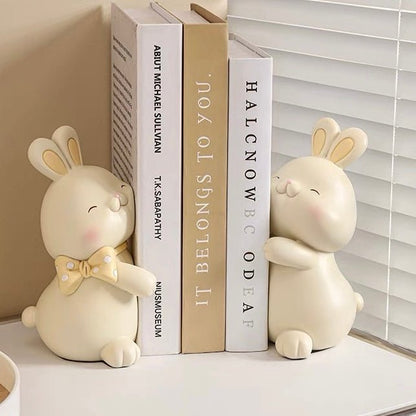 Embracing Bunny Bookend & Decor Piece – Available in Two Colors - Wuli Home