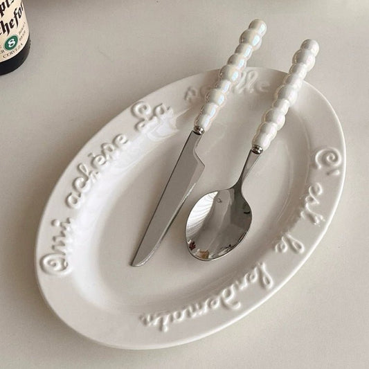 Fantasy Pearl Handled Cutlery Pair - Set of 2 - Wuli Home