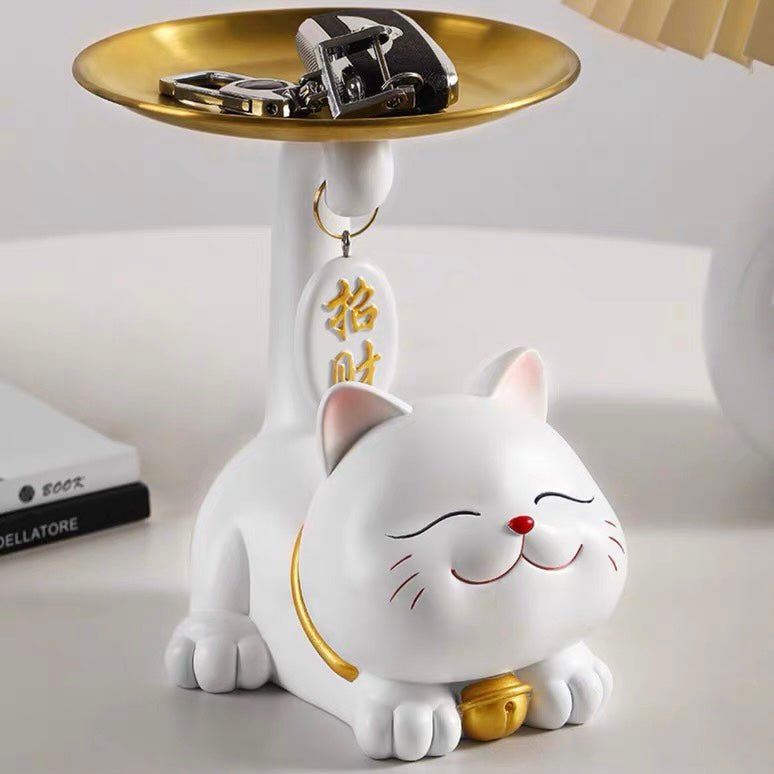 Lucky Cat Decor Piece | Symbolic Design for Prosperity and Well-Wishes - Wuli Home