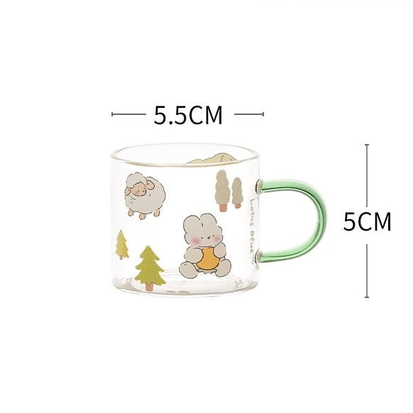 Spring Day Mini Glass Mug - Premium Borosilicate Glass | 11 Styles Available, 100ML Capacity - Wuli Home