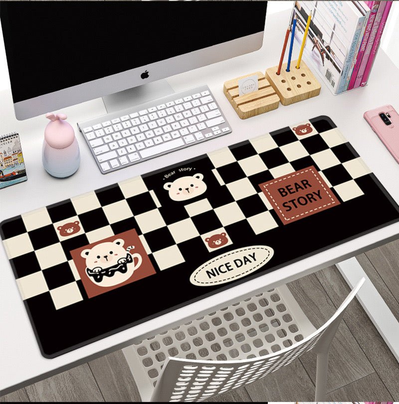Super Cute Large Mouse Pad | Fabric with a silicone non-slip backing, Size 90x40cm - Wuli Home