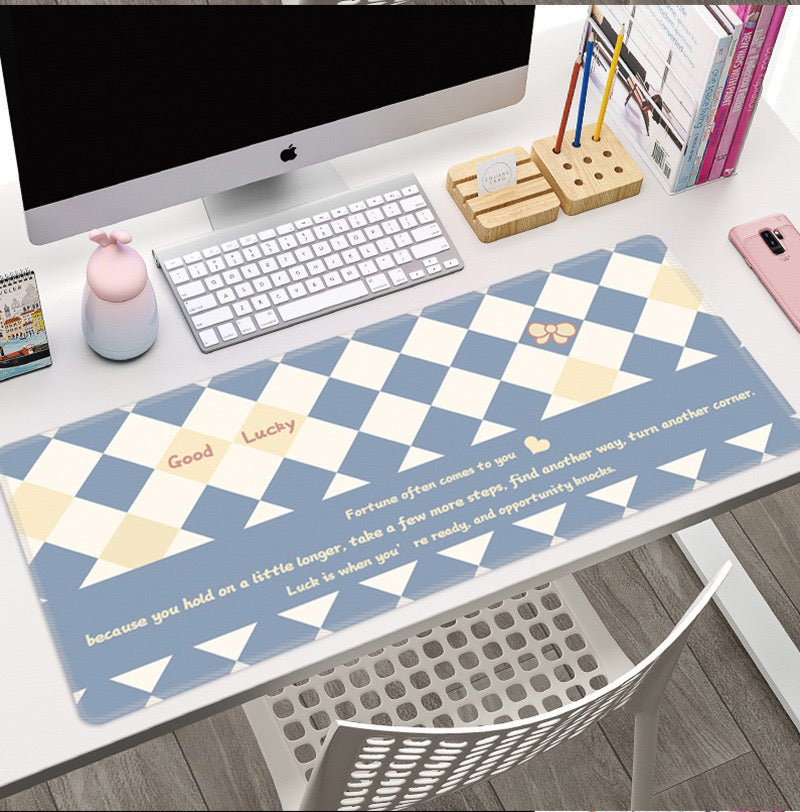 Super Cute Large Mouse Pad | Fabric with a silicone non-slip backing, Size 90x40cm - Wuli Home