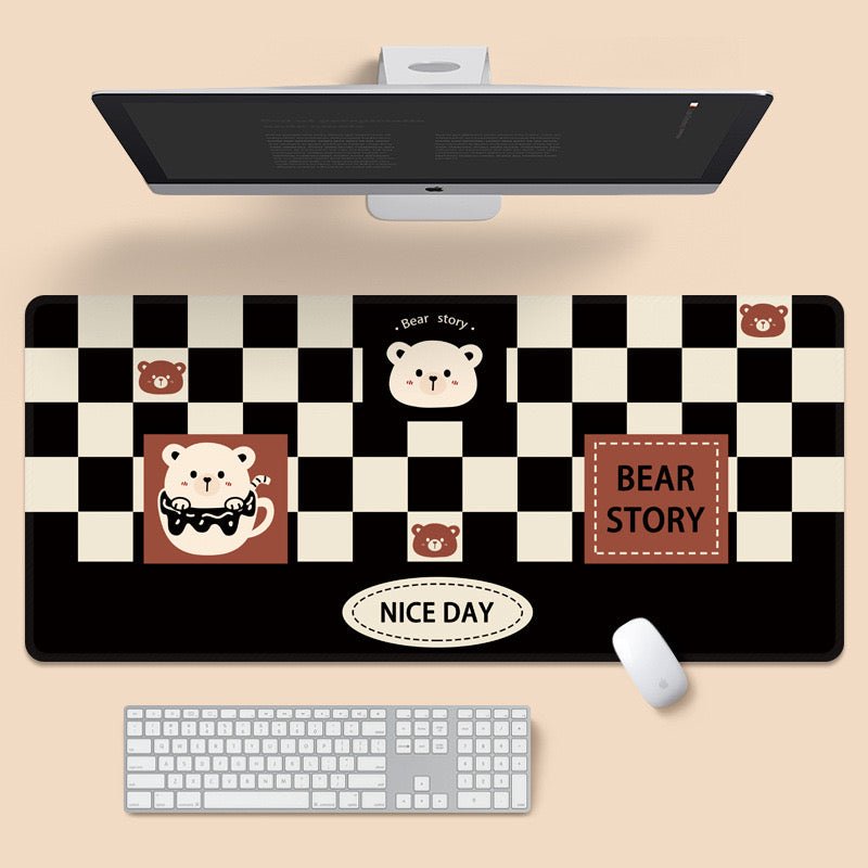 Super Cute Large Mouse Pad | Fabric with a silicone non-slip backing, Size 90x40cm - Wuli Home