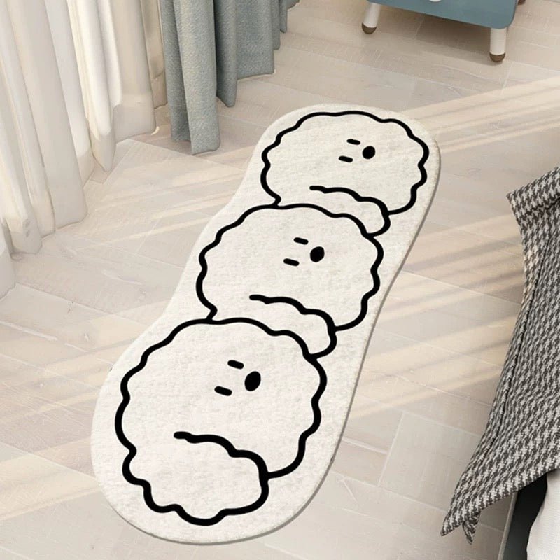 Three Puppies Plush Bedside Rug - Wuli Home