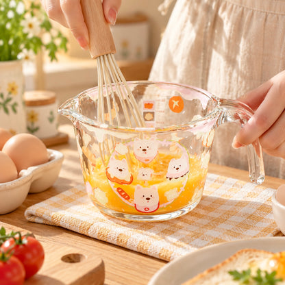 Cute Puppy Borosilicate Glass Measuring Cup – 650ML
