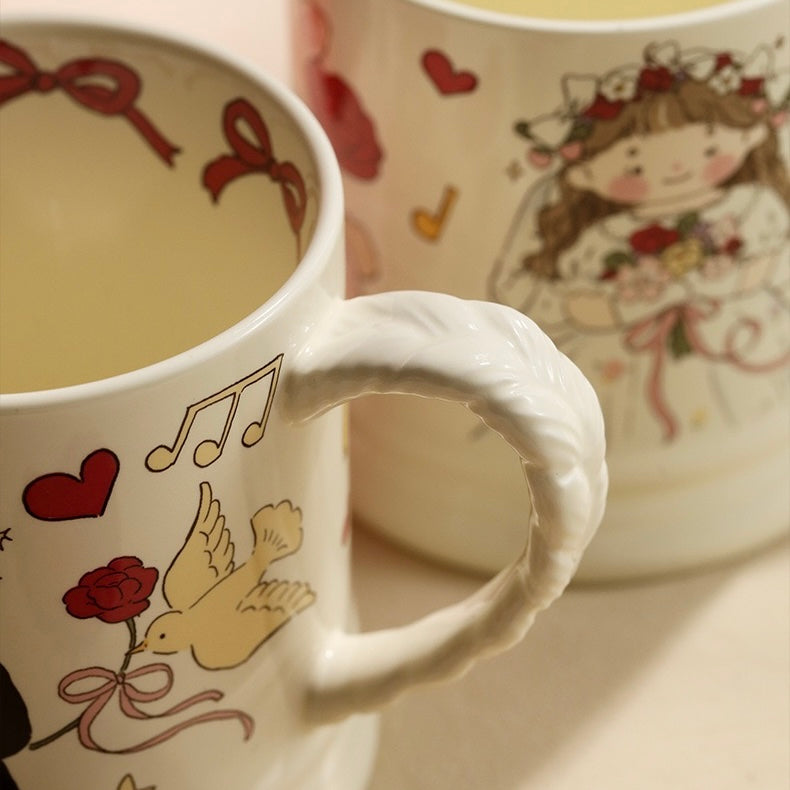 Wedding Day Ceramic Mug Gift Set - Set of 2 | 340ML