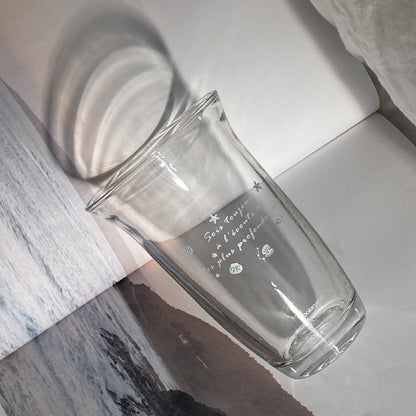 Ocean Shell Glass Cup – 330ML Capacity