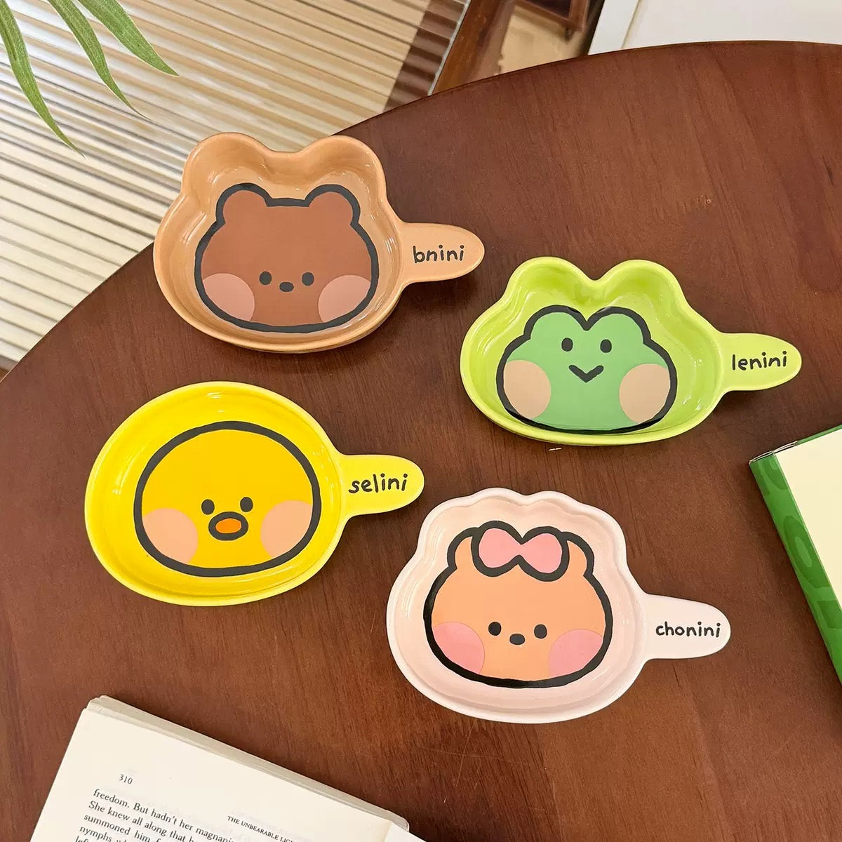 Brown Bear Family Ceramic Sauce Dish