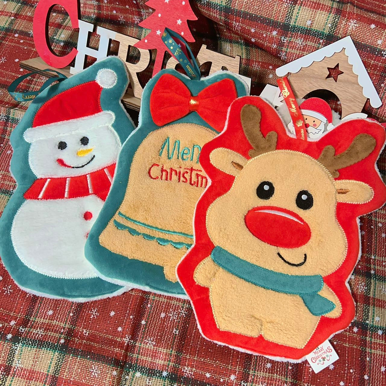Christmas Shaped Hand Towel - 4 Designs | Christmas Gift