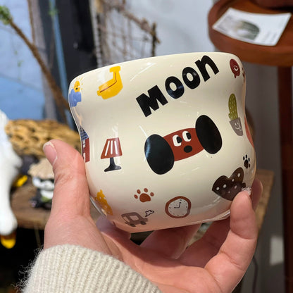 Moon Dog Ceramic Mug - 330ML with Gift Box