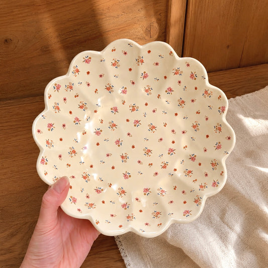 Cottage Floral Garden Ceramic Salad Plate – 2 Sizes