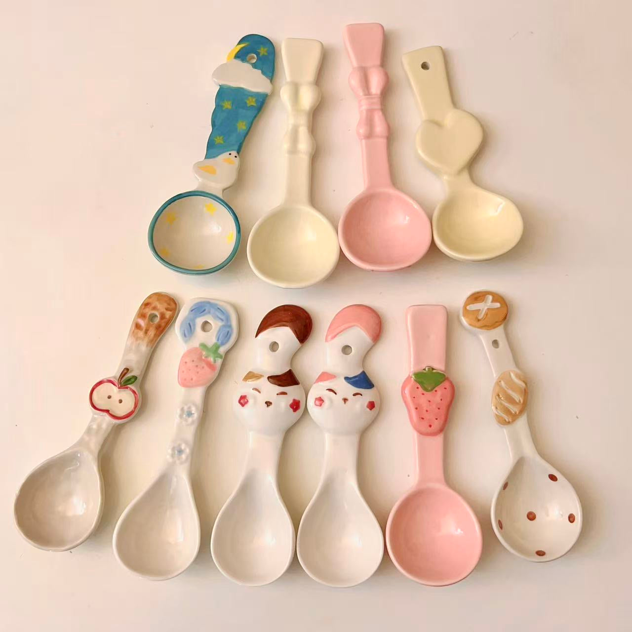 Colorful Handcrafted Ceramic Spoons