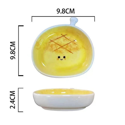 Bread-Shaped Ceramic Sauce Dishes