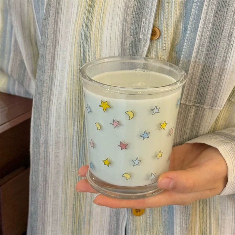 Colorful Starry Glass Cup – 350ML Capacity