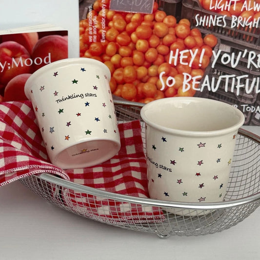 Twinkling Stars Ceramic Mug – 350ML Capacity