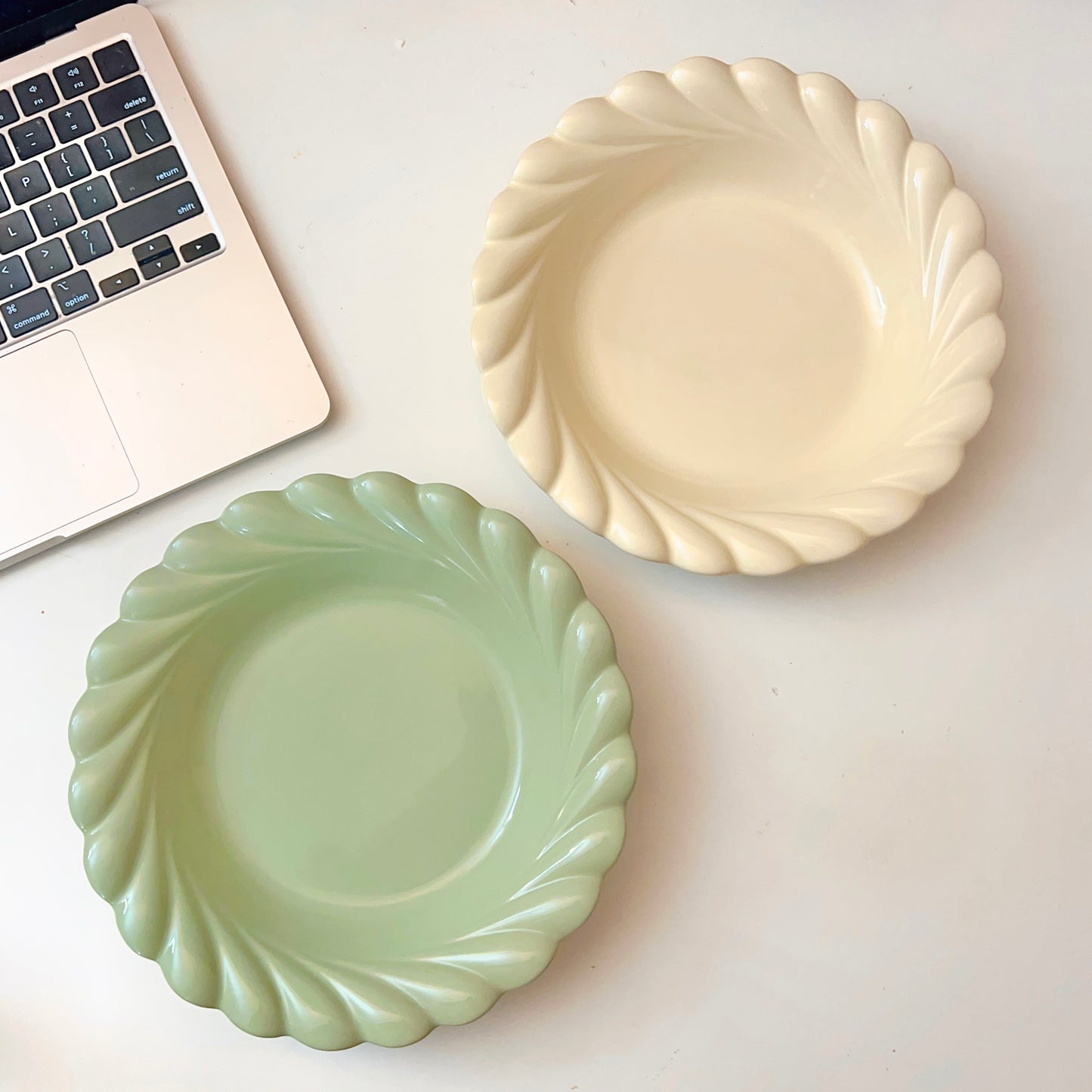 Pastel Spring Ceramic Deep Plate, 8.75-Inch