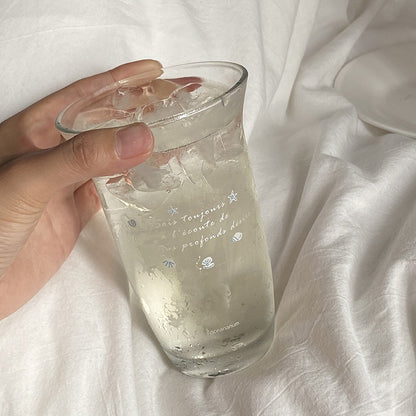 Ocean Shell Glass Cup – 330ML Capacity