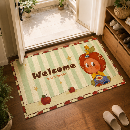 Cute Apple PVC Loop Welcome Mat – 60x90cm / 80x120cm